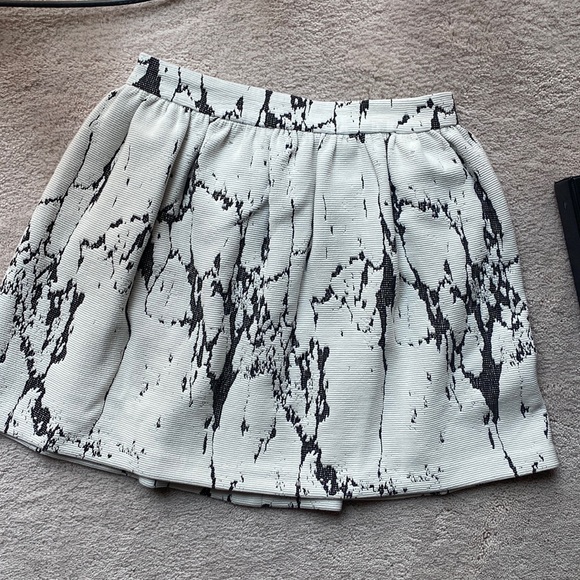 Aqua Dresses & Skirts - Aqua white & black a-line mini  skirt.